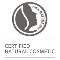 NATRUE Logo of a certified natural cosmetic brand with a silhouette of a woman's head and the text 'www.natue.org'.