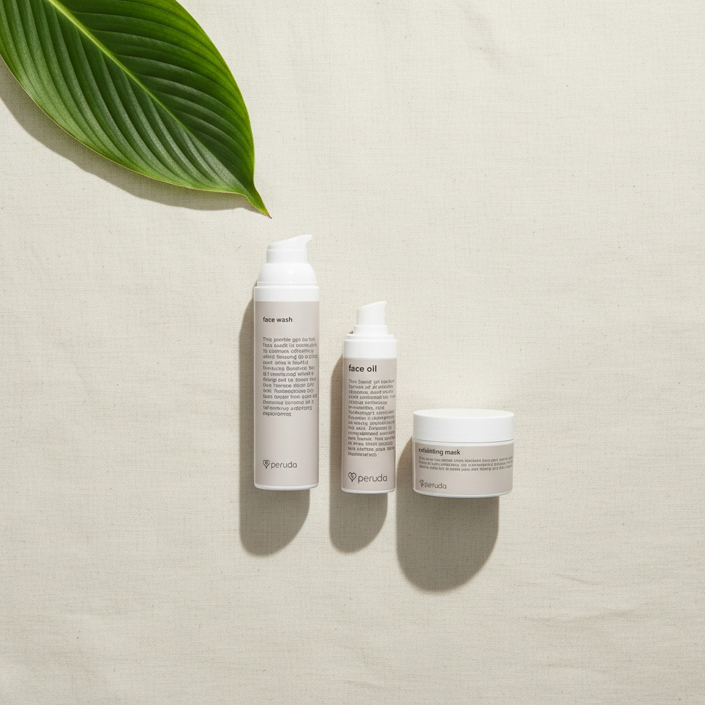 Sensitive skin ritual flatlay helichrysum